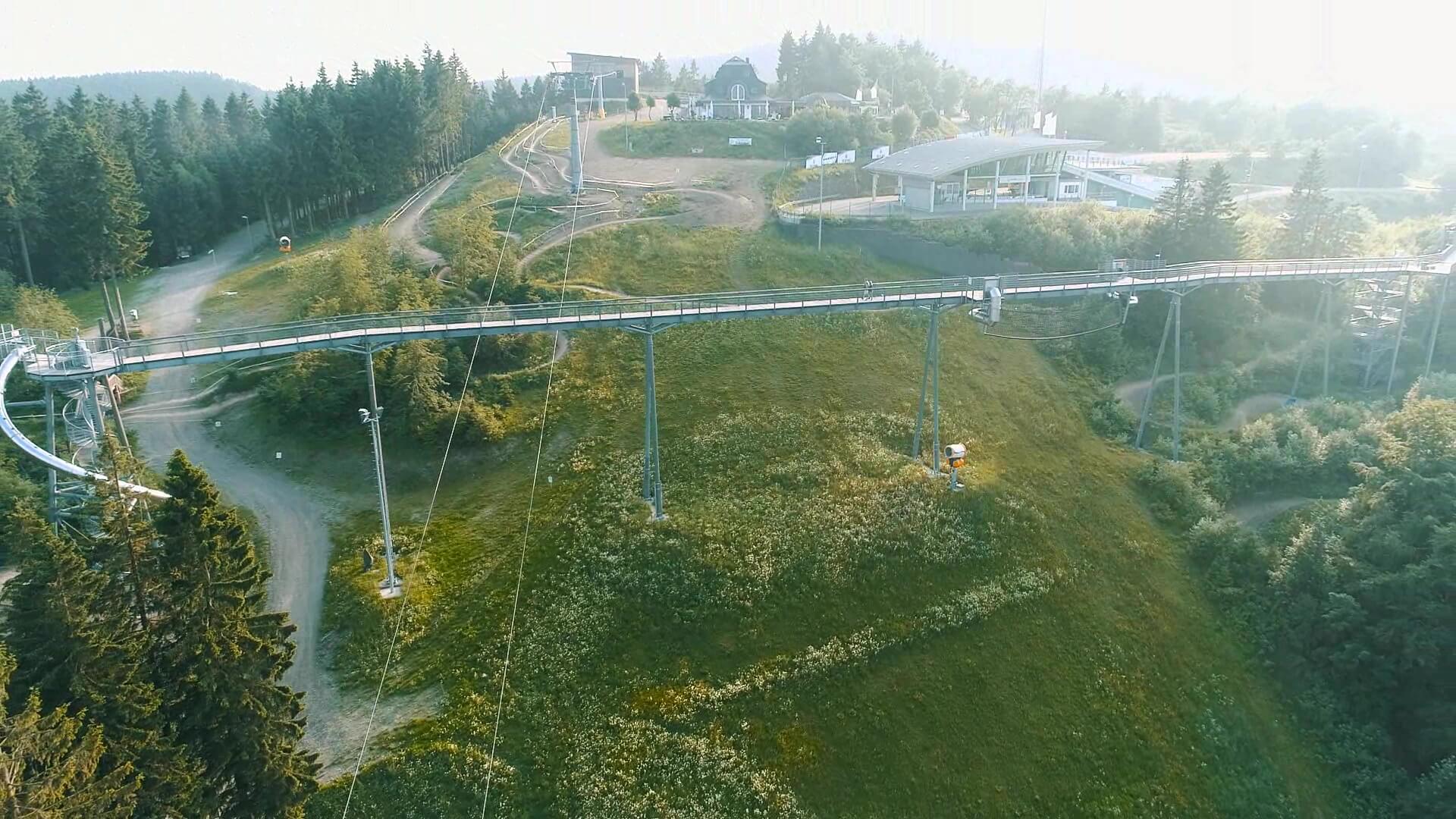 Panorama Erlebnis Brücke in Winterberg at the amusement park Erlebnisberg Kappe