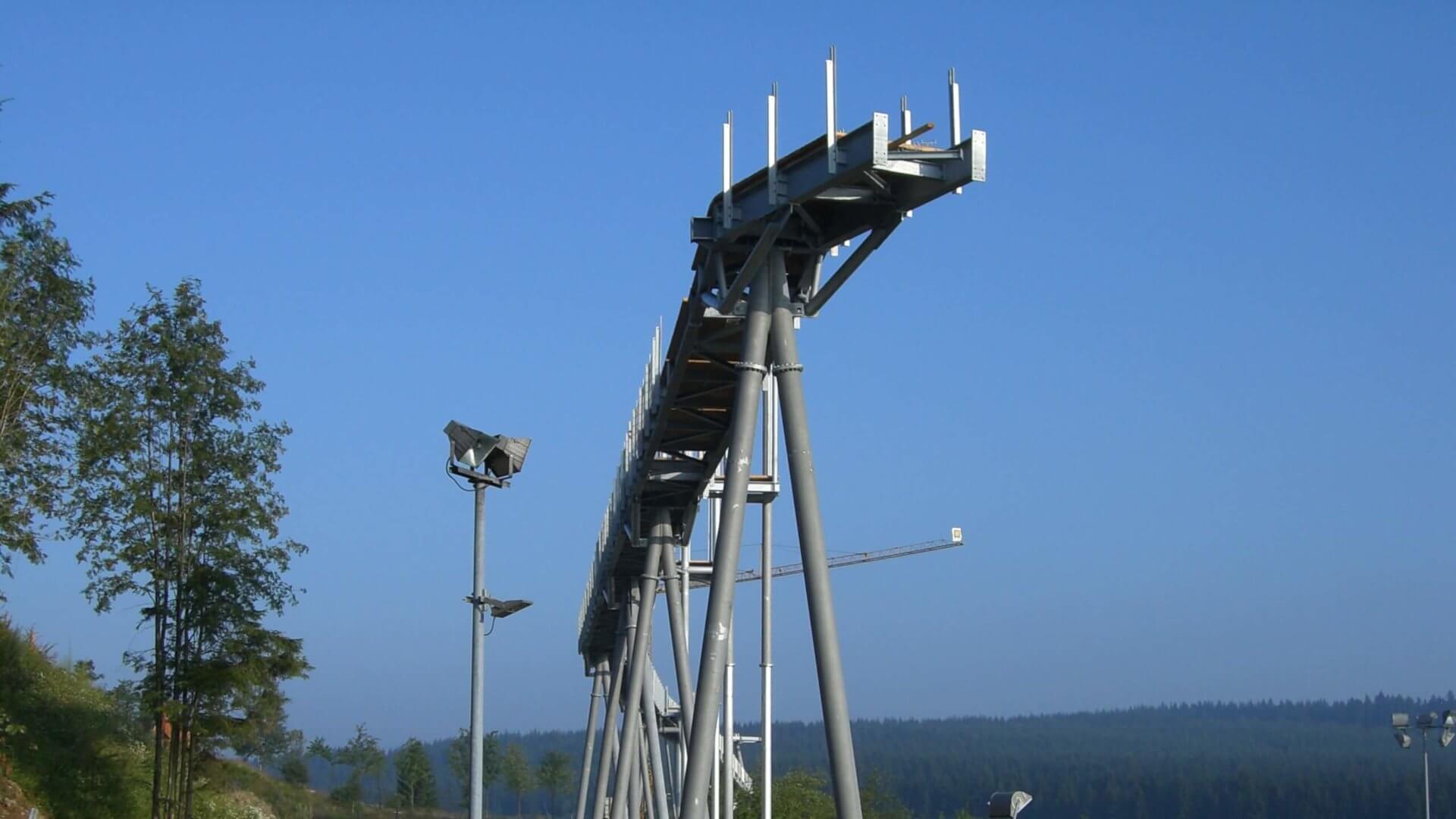 Panorama Erlebnis Brücke wordt gebouwd op Erlebnisberg Kappe